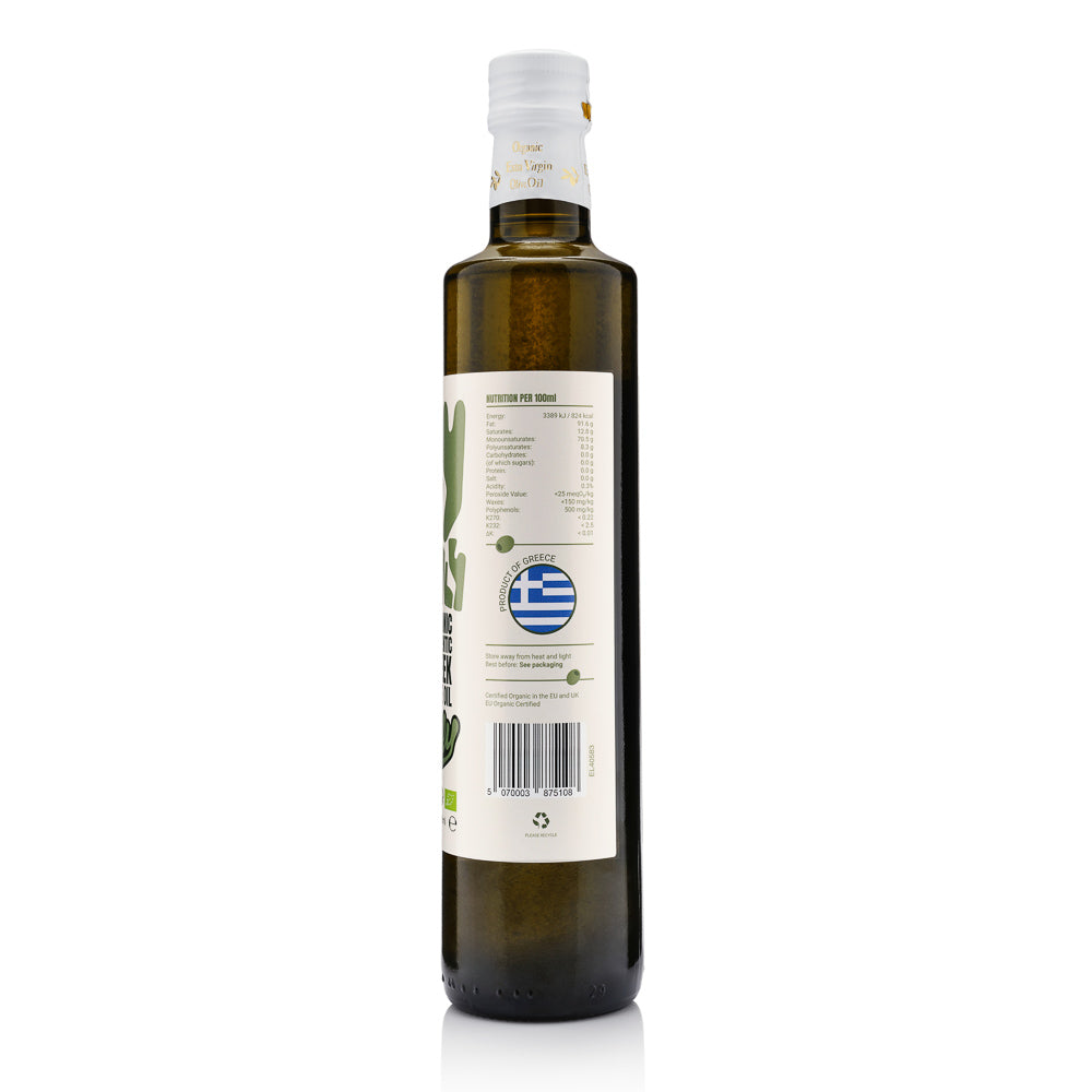 Glass Organic Extra Virgin Olive Oil